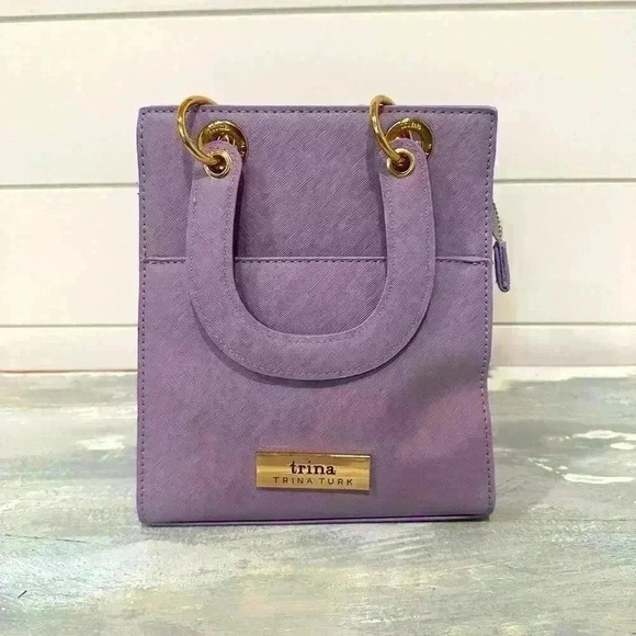 Trina Turk Handbags - Tina Turk Double Handle Tote Lilac